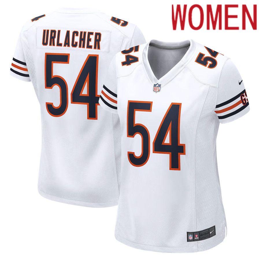 Women Chicago Bears 54 Brian Urlacher Nike White Retired Game NFL Jersey